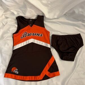 Like New Cleveland Browns Brown Cheer Captain Dress with Bloomers
